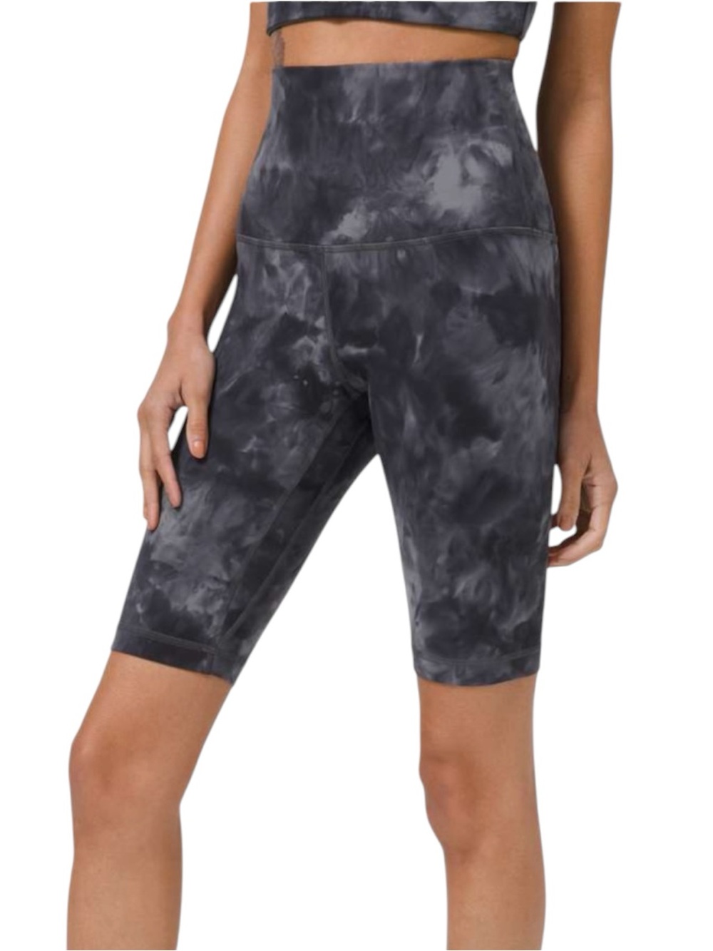Lululemon Align Super High Rise Short Diamond Dye 10" Pitch Grey Graphite Grey